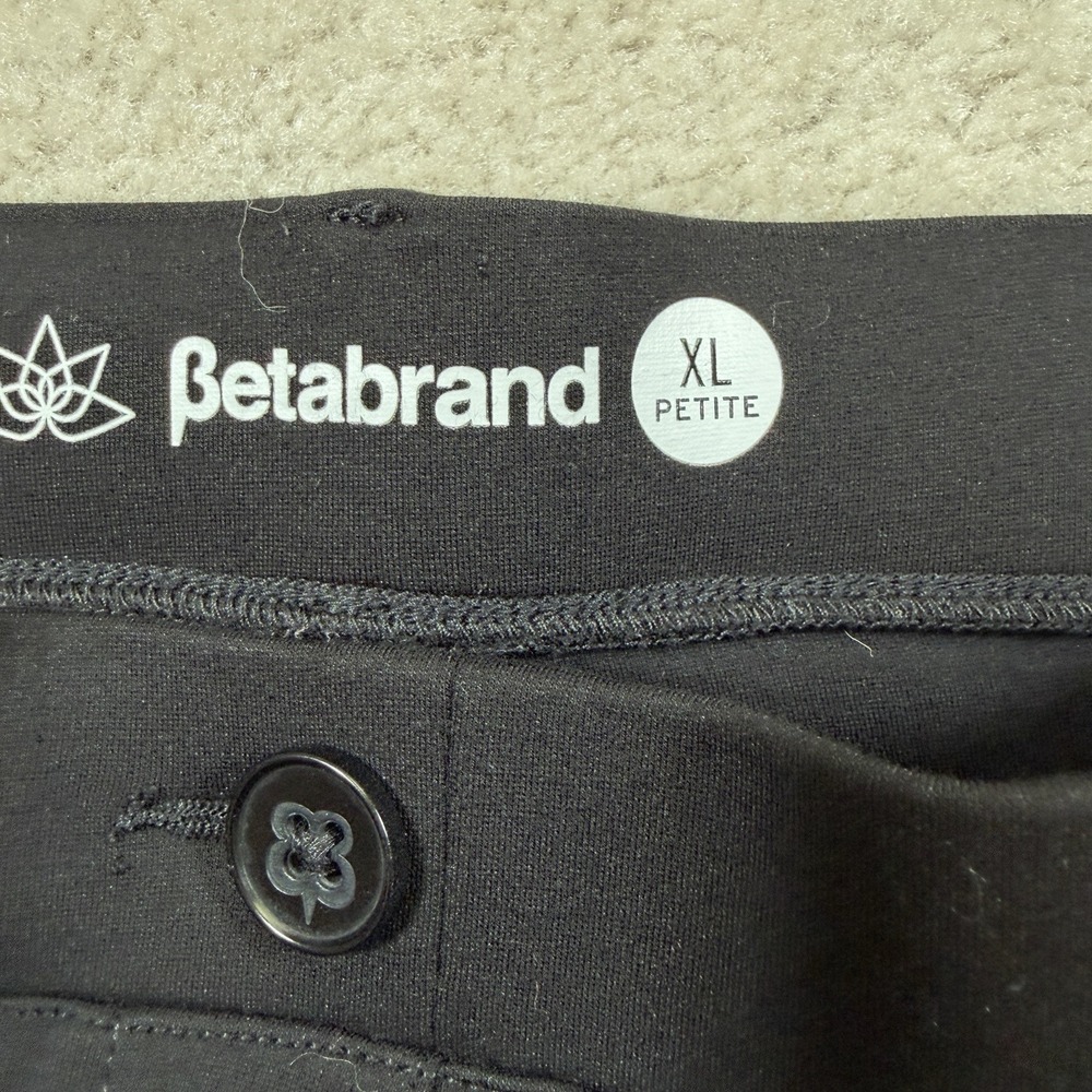Betabrand Classic Dress Pant Yoga Pant Womens XL Petite Black Bootcut - Picture 7 of 9